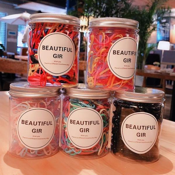 여자 컬러풀 헤어 밴드 예쁜 머리 대용량 고무줄 끈