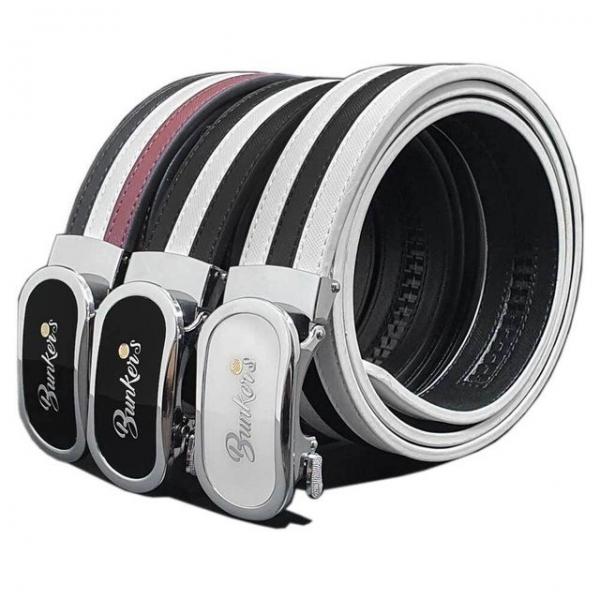 라운딩 벙커스볼 가죽벨트 / 남자 남성 골프 버클