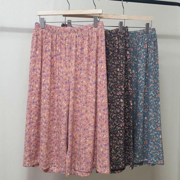 국산 면 여성 홈웨어 7부바지