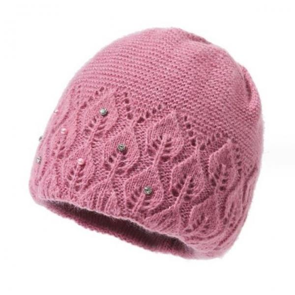 여성 겨울 예쁜 방한 모자 이중 니트 비니