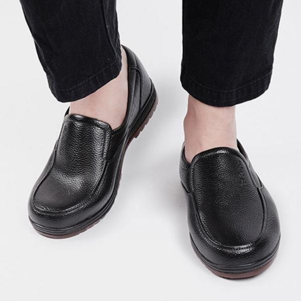 남성 베이직 레인슈즈 장마 방수 로퍼 구두