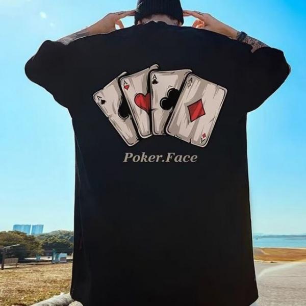 베이직 디자인 뒷면 빅프린팅 남성 반팔 티셔츠