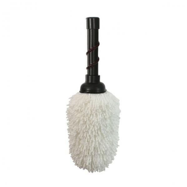 가죽그립 극세사 미니먼지털이개 블랙