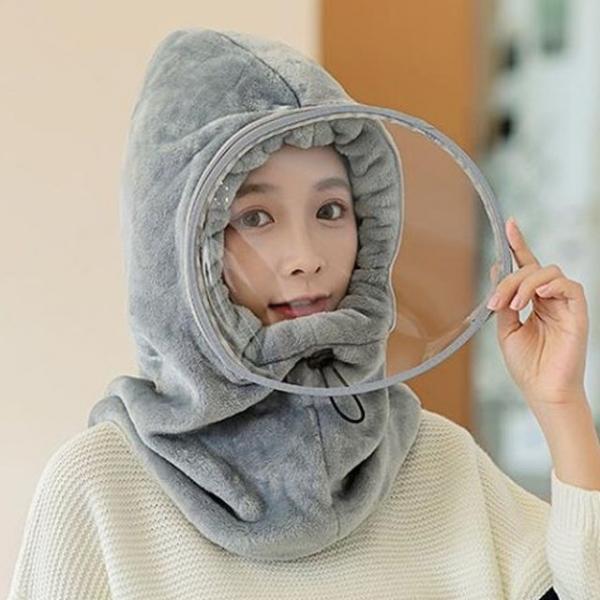 겨울 후드모자 방한 마스크 기모모자 안면마스크