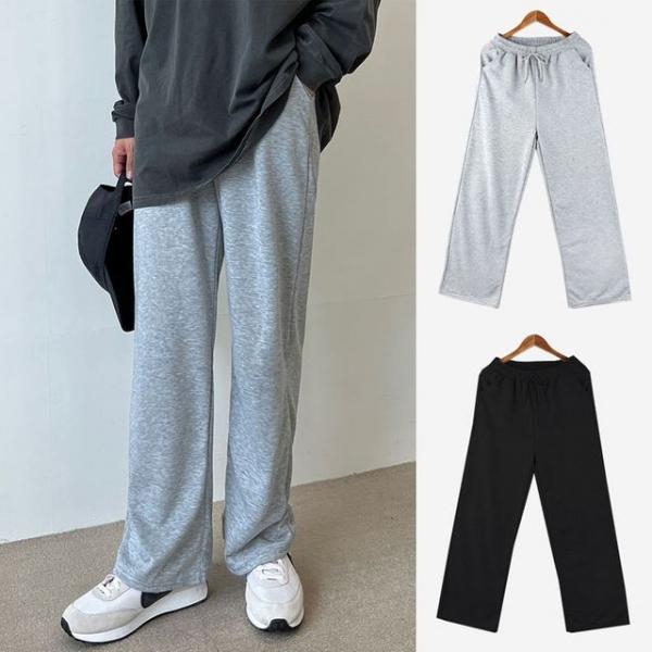 남자 편한바지 데일리바지 츄리닝 일자 와이드 면바지