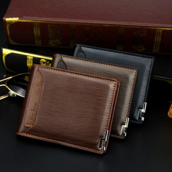 남성용 학생 가죽지갑 반지갑 선물용 선물 지갑