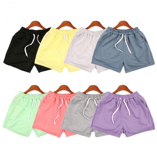 여성용 3부 밴딩 컬러 반바지 여름 숏팬츠 여행 운동