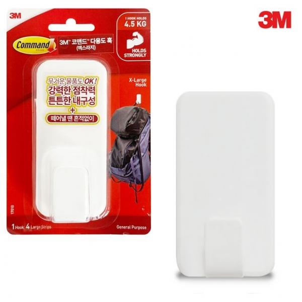3M 코맨드 다용도 훅XL (17010 1p) 가방걸이 벽면후크