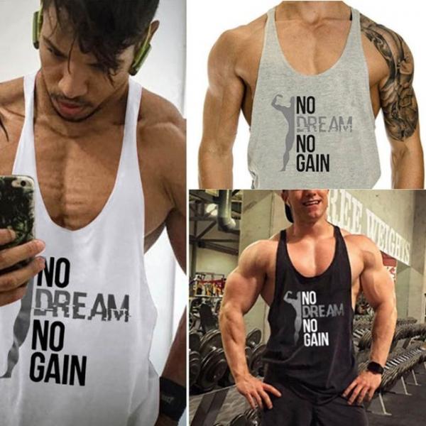 남자 노드림 노게인 코튼 헬스 나시 피트니스 티셔츠