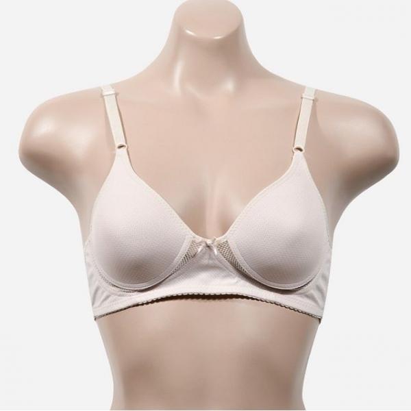 에어로쿨 메쉬 테이프 여성 A컵 몰드 브라 - 베이지