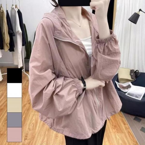 여성 여름 가을 선선한 바람막이 방풍 후드집업 자켓