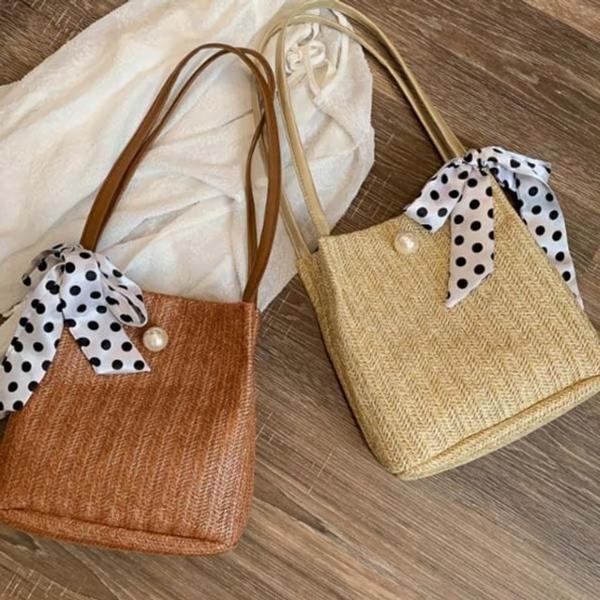 여성 여름 여행 데이트 라탄 에코백 토트백 숄더백