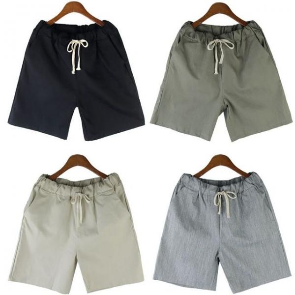 남자 시원한 편한 여름 5부 마 데일리 밴딩 반바지