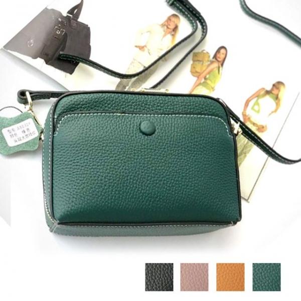 HYP 소가죽 앞단추 여성크로스 미니가방 캐주얼 정장