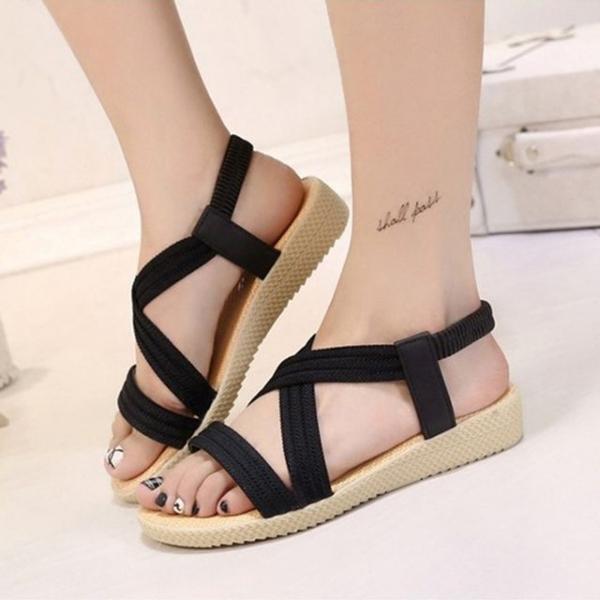 여성샌들 3컬러 끈 발목 스트랩샌들 슬리퍼 샌달