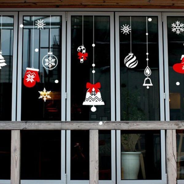 성탄절 크리스마스 모빌장식 유리장식스티커-장식 02