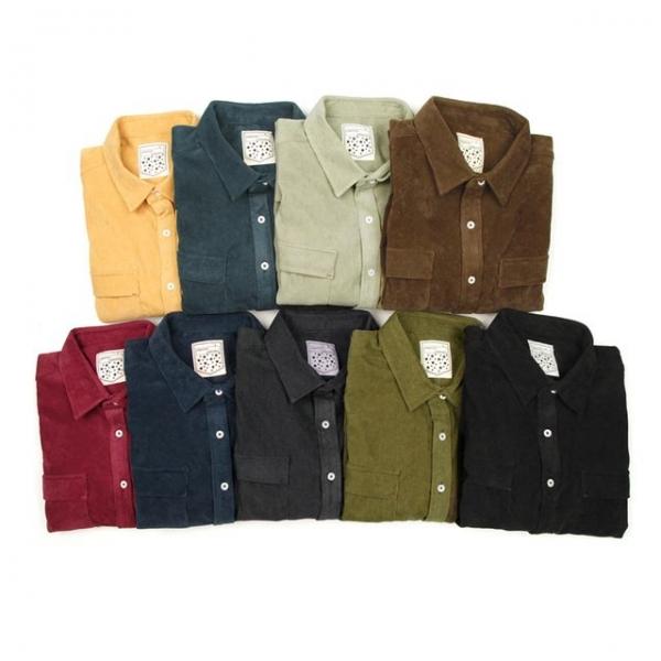 남녀 공용 겨울 코듀로이 셔츠 루즈핏 골덴 남방 골지