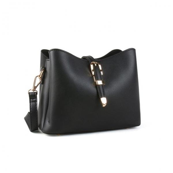 블랙 가방 여자 데일리 크로스백 양쪽 오픈 스퀘어백