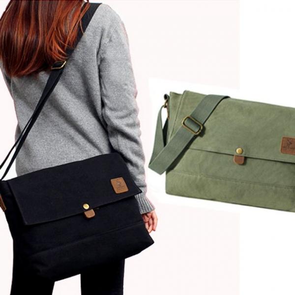 69_07 소가죽 메신저백 캔버스 학생크로스백 보조가방