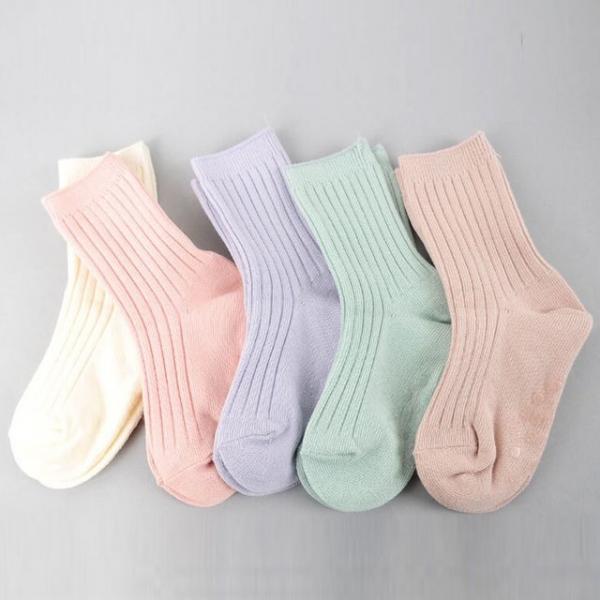 기본 골지 양말 5족 세트 아기 유아 아동 미끄럼방지