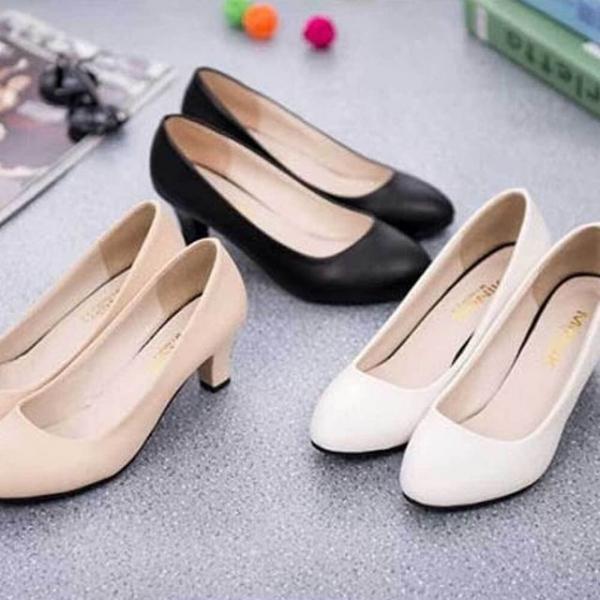 펌프스 미들힐 여자 정장 구두 면접 직장인 데일리