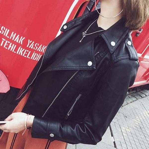 여자 블랙 가죽자켓 숏자켓 외투 야상 라이더자켓
