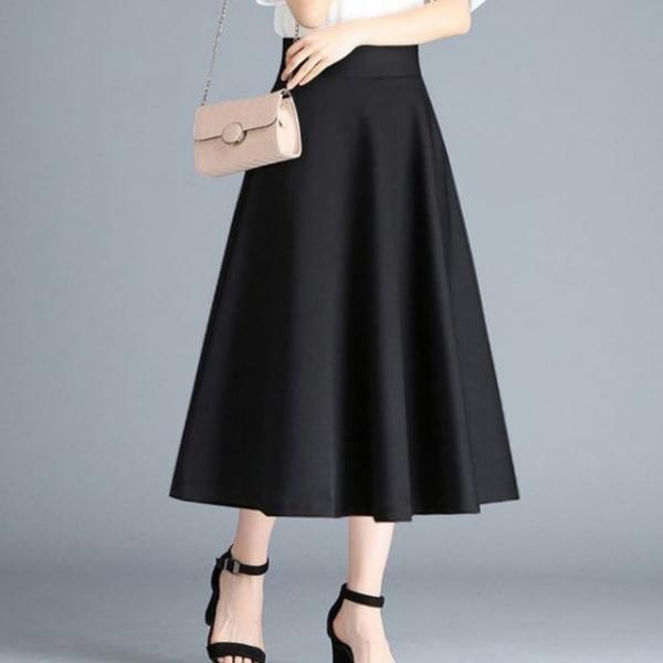여성 허리밴딩 포켓 A라인 여름 스커트 깔끔한 디자인