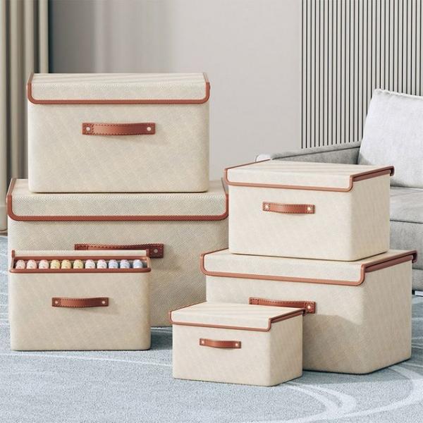 옷정리함  펜트리수납 수납박스 플랩커버 M