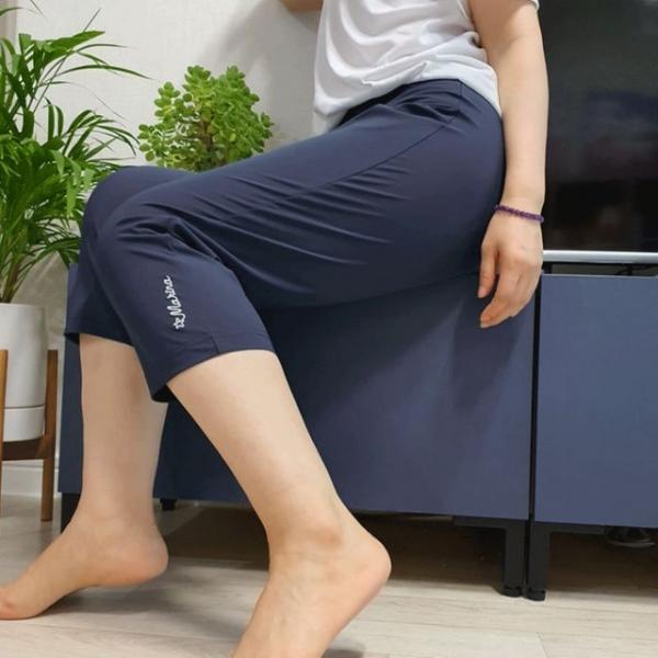 국내 여성 여름 7부 바지 곤색