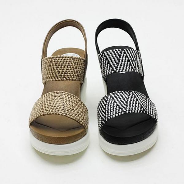 여름 여성 웨지힐샌들 키높이 통굽샌달 쿠션감 푹신한