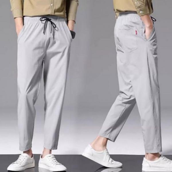 남자 데일리 쿨링 여름 아이스 밴딩 팬츠 냉감 통바지