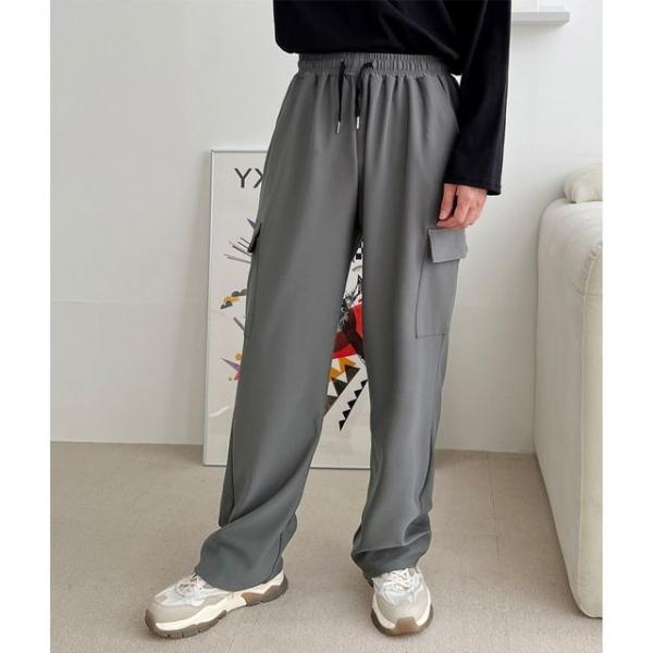 남자 데일리 편한 무지 카고 덩크핏 와이드 팬츠 바지