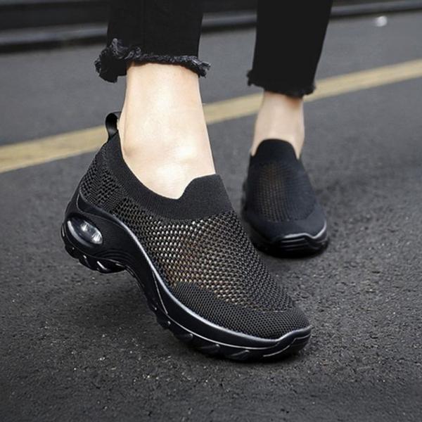 여성 2컬러 에어쿠션 플라이니트 메쉬 운동화