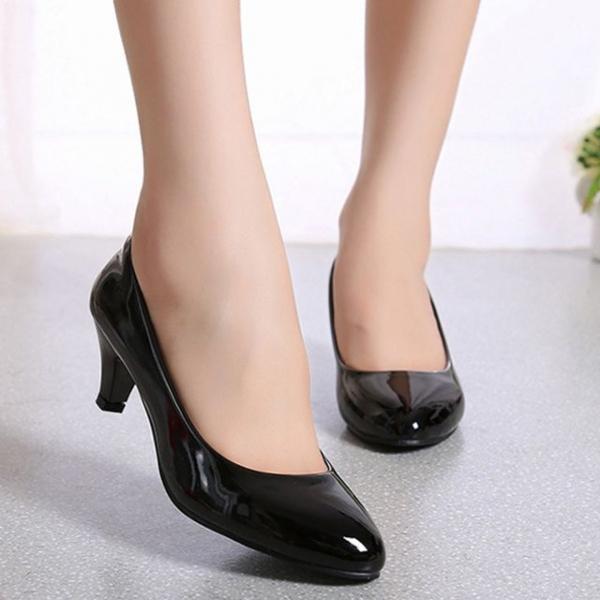 여성 에나멜 슈즈 5컬러 데일리 펌프스힐
