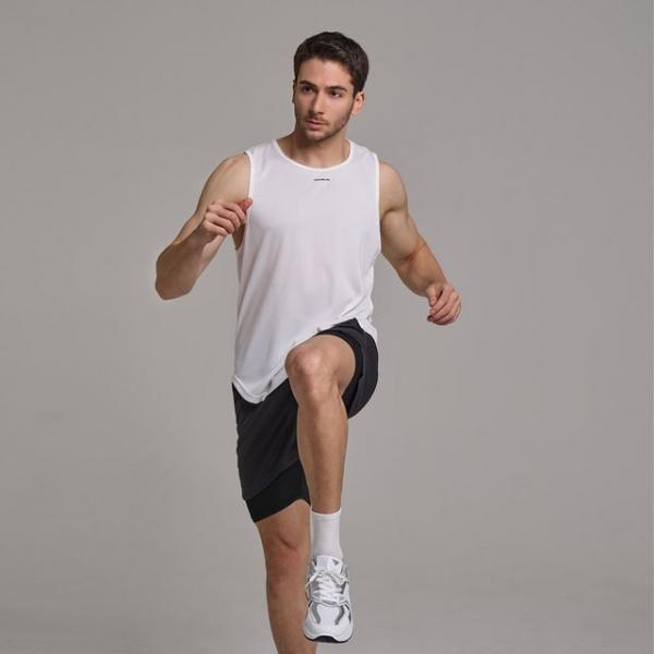 남성 런닝 쿨소재 기능성 마라톤 민소매 티셔츠