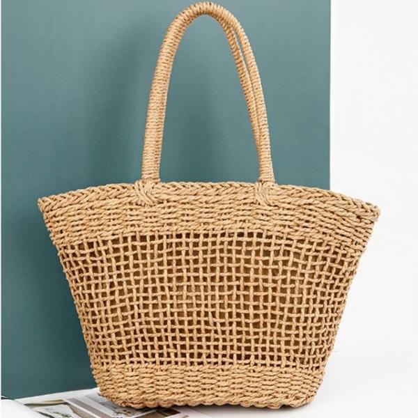 캐주얼 라탄 바구니 손가방 여름 쇼퍼백 카키 가방