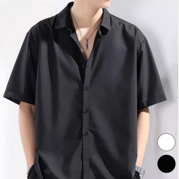 베이직 데일리템 여름 카라넥 남성 반팔 셔츠