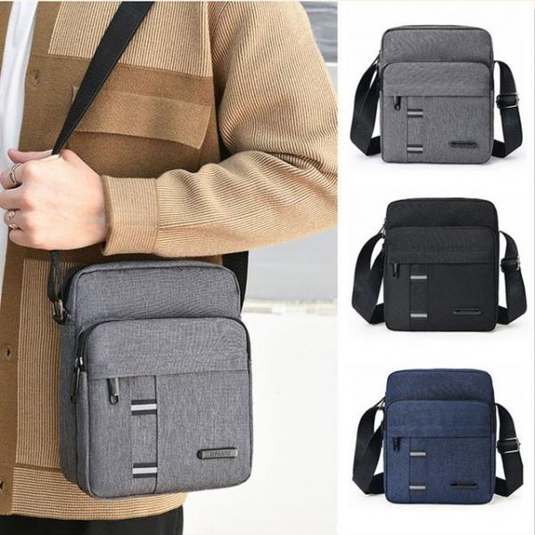 남자 깔끔한 사각 크로스백 수납 출장 여행 보조가방