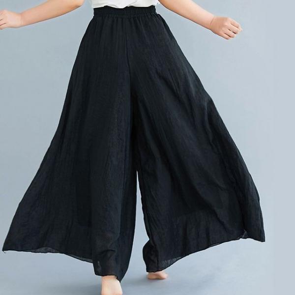 여성 봄 여름 가을 아사면 통 넓은 항아리 밴딩 바지