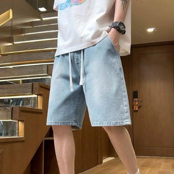 썸머 버뮤다팬츠 남자 와이드 데님 반바지