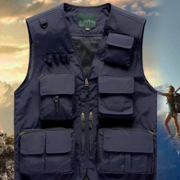 메쉬 조끼 남성 여름 등산 낚시 작업 망사 포켓 베스