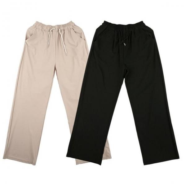 남성 여성 와이드핏 얇고 시원한 스판 일자 팬츠 바지