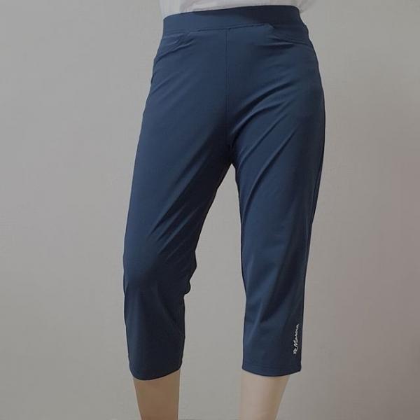 국내 여성 여름 7부 바지 청록