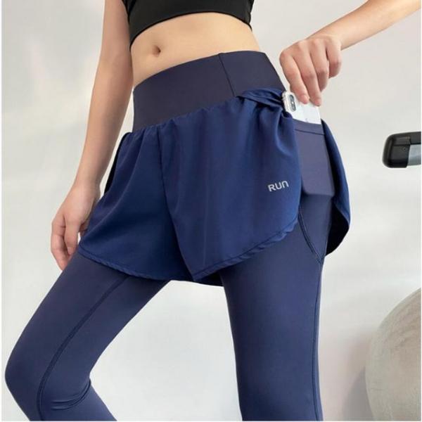 여성용 러닝 쫄반바지 필라테스 요가복 힙커버 레깅스