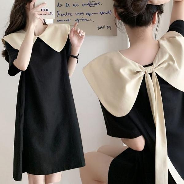 여성 와이드 사이즈 카라 데이트 하객룩 패션 원피스