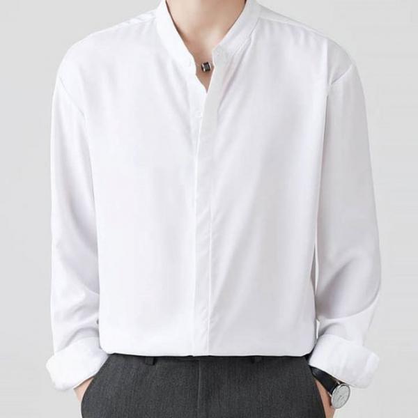 모든 데일리 스타일 남자 차이나카라 긴팔 셔츠