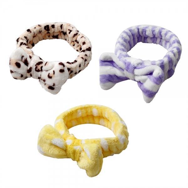 리본 극세사 세안밴드 샤워 헤어밴드 색상 랜덤