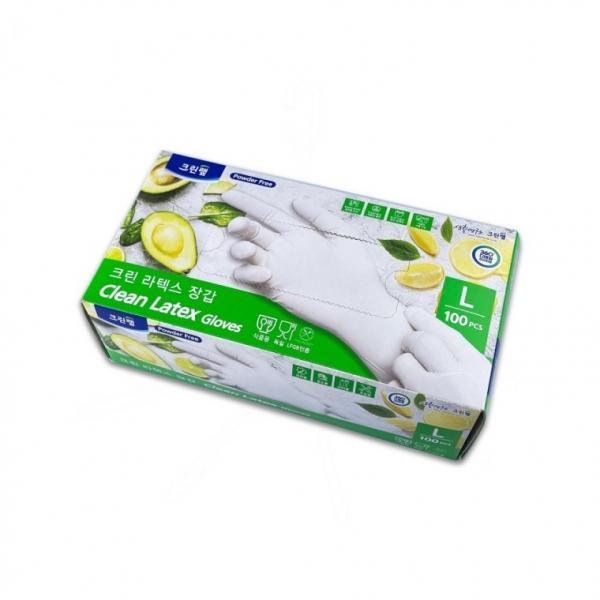 크린 라텍스 장갑 (L) 100매입 -D