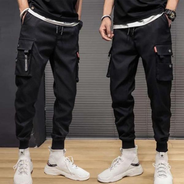 조거팬츠 카고바지 포켓 허리밴딩 남성긴바지 시보리