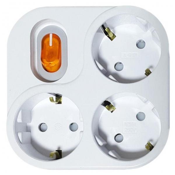 사각 스위치 멀티탭 3구 전기 콘센트 다용도 생활용품